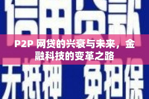 芳苑P2P 网贷的兴衰与未来，金融科技的变革之路