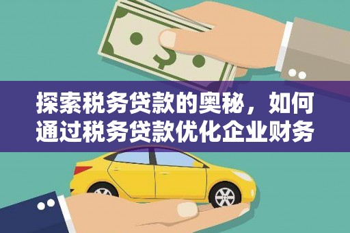 芳苑探索税务贷款的奥秘，如何通过税务贷款优化企业财务