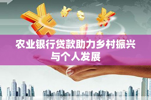 芳苑农业银行贷款助力乡村振兴与个人发展