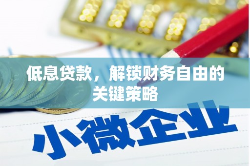 芳苑低息贷款，解锁财务自由的关键策略
