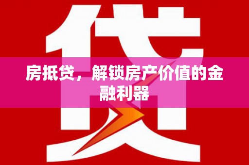 芳苑房抵贷，解锁房产价值的金融利器