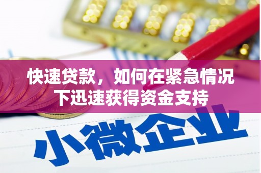 芳苑快速贷款，如何在紧急情况下迅速获得资金支持