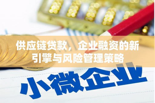 芳苑供应链贷款，企业融资的新引擎与风险管理策略