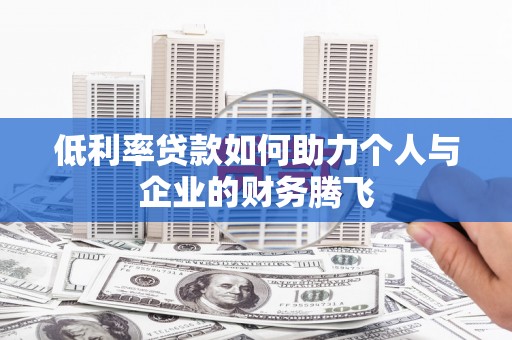 芳苑低利率贷款如何助力个人与企业的财务腾飞