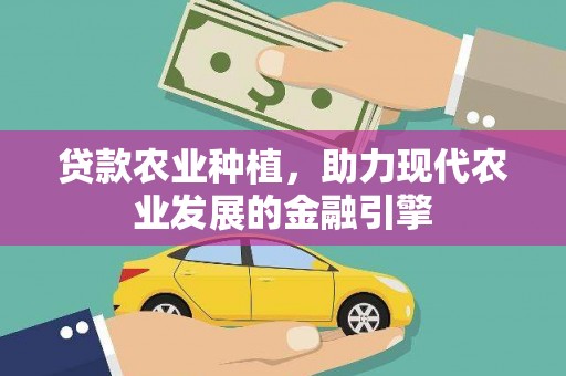 芳苑贷款农业种植，助力现代农业发展的金融引擎