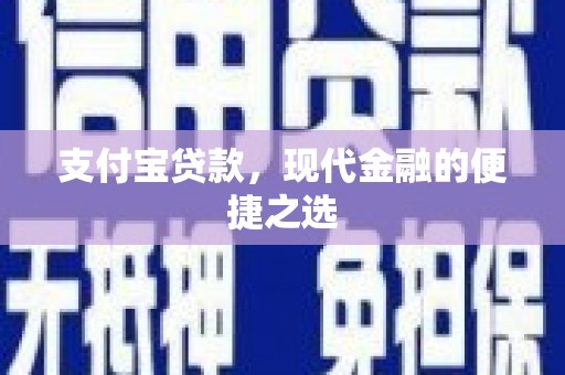 芳苑支付宝贷款，现代金融的便捷之选