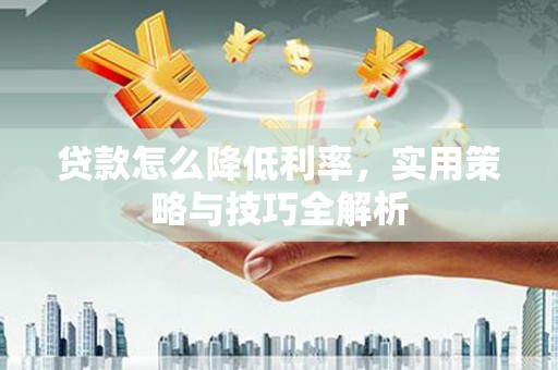 芳苑贷款怎么降低利率，实用策略与技巧全解析